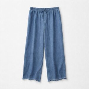 Pantalón  recto algodón - Azul Tejano