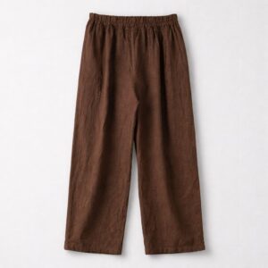 Pantalón de lino marrón